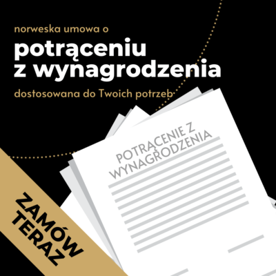 Umowa o potrąceniu z wynagrodzenia (np. czynszu za mieszkanie)