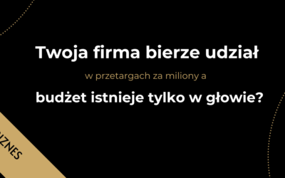 Twoja firma bierze udział w przetargach za miliony a budżet istnieje tylko w głowie?